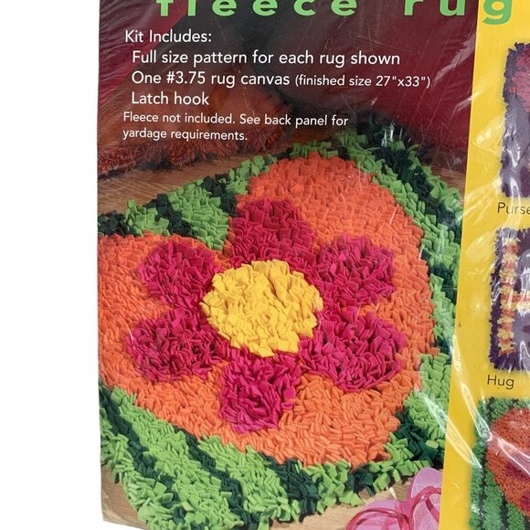 Leisure Arts Hooked on Fun Stuff Fleece Rug Kit Teen Girl 16004 - Picture 2 of 5
